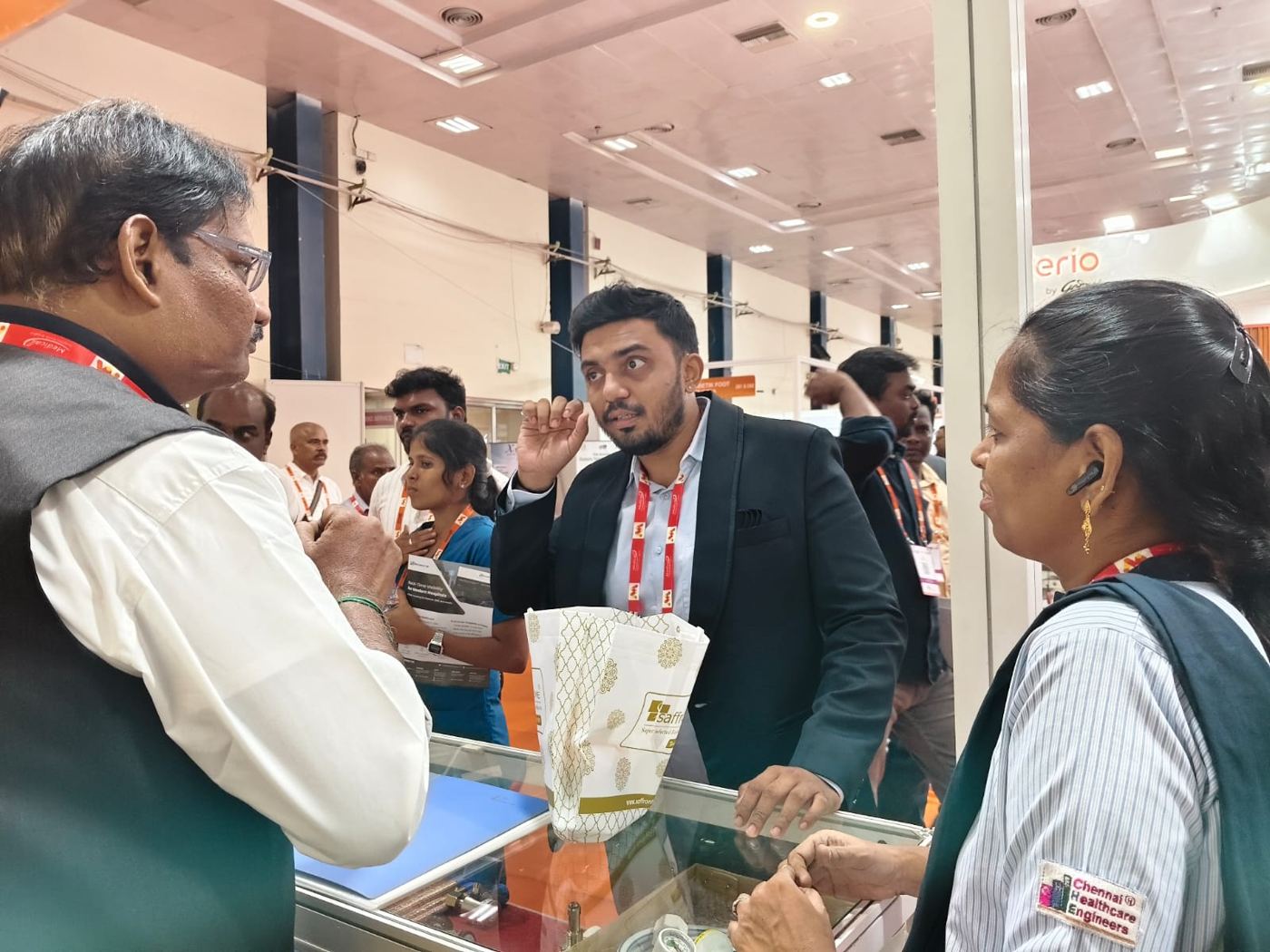 Medicall Exhibition - Client interaction at the stall
