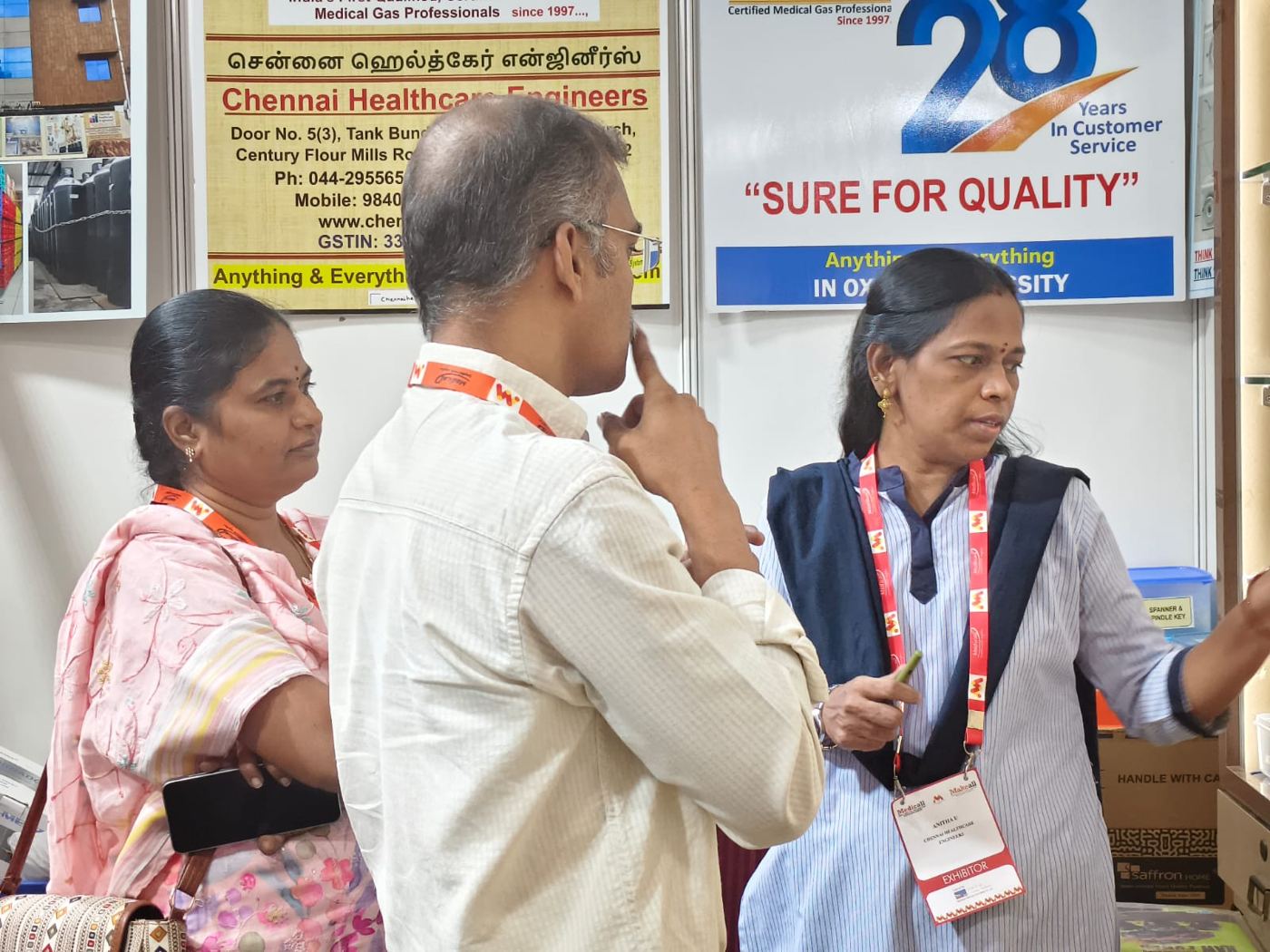 Medicall Exhibition - 28 years in customer service display board