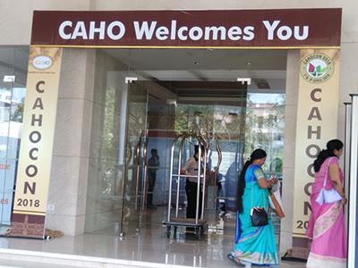 CAHOCON 2018 - Rajagiri Hospital welcome delegates banner